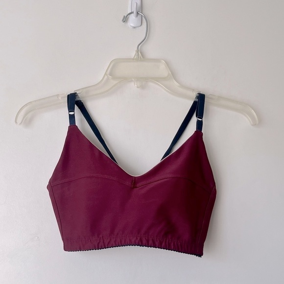 Nike Other - Nike Dri Fit Burgundy Navy Sports Bra M